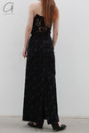OUDE WAAG lace stitching tube top top OW-23SS-TP01 black